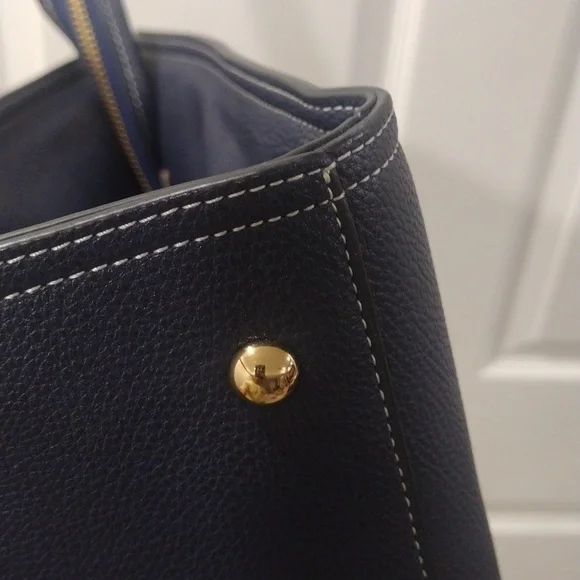 Samantha Thavasa Blue Leather 2-Way Shoulder Bag – Stylish Spacious Handbag - Picture 10 of 17